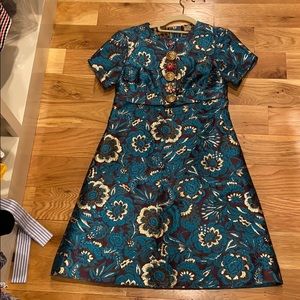 dolce and gabana brocade floral dress